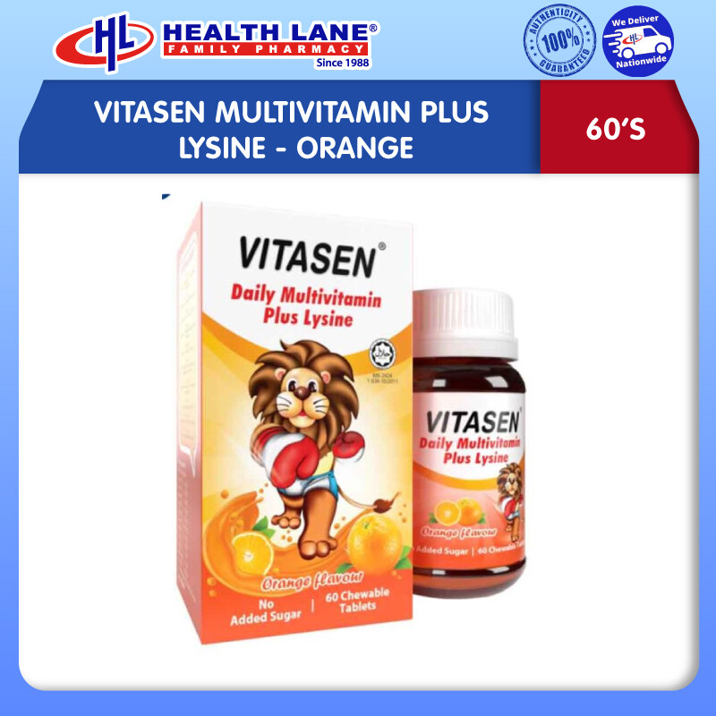 VITASEN MULTIVITAMIN PLUS LYSINE 60'S - ORANGE